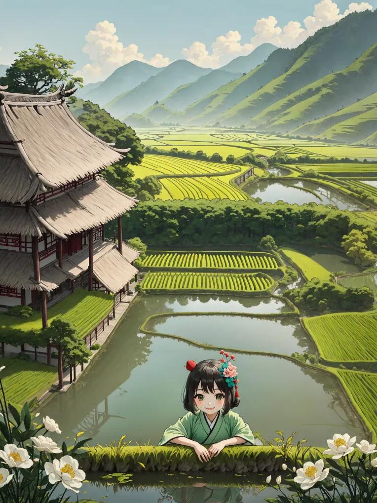 Hand-drawn illustration Chinese style
