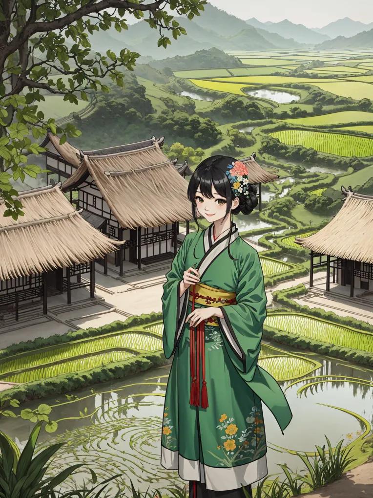 Hand-drawn illustration Chinese style