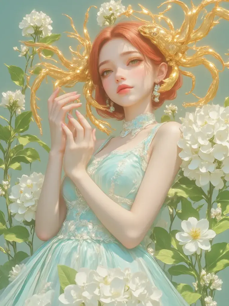 Pure and beautiful hand-drawn textured avatar Mai Orange super beautiful (One Dan One World)