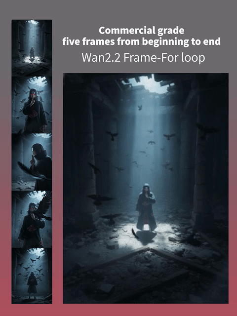 [Commercial-grade First and Last Five Frames Linkage] wan2.2 first and last frames for loop (fully automatic)
