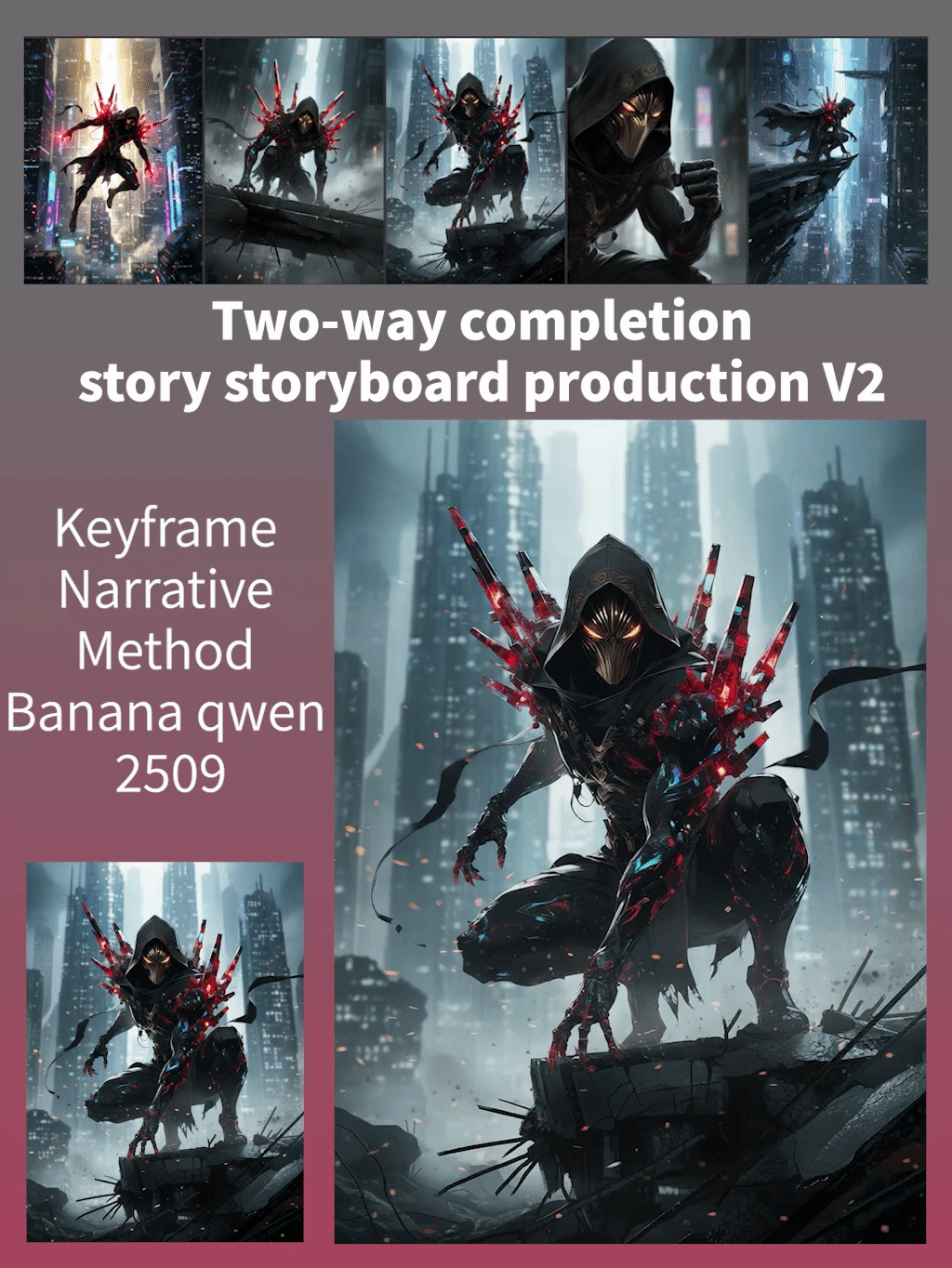 [Bidirectional Completion Storyboarding V2] All-in-one Image Pro Qwen 2509 (Keyframe Narrative Method)