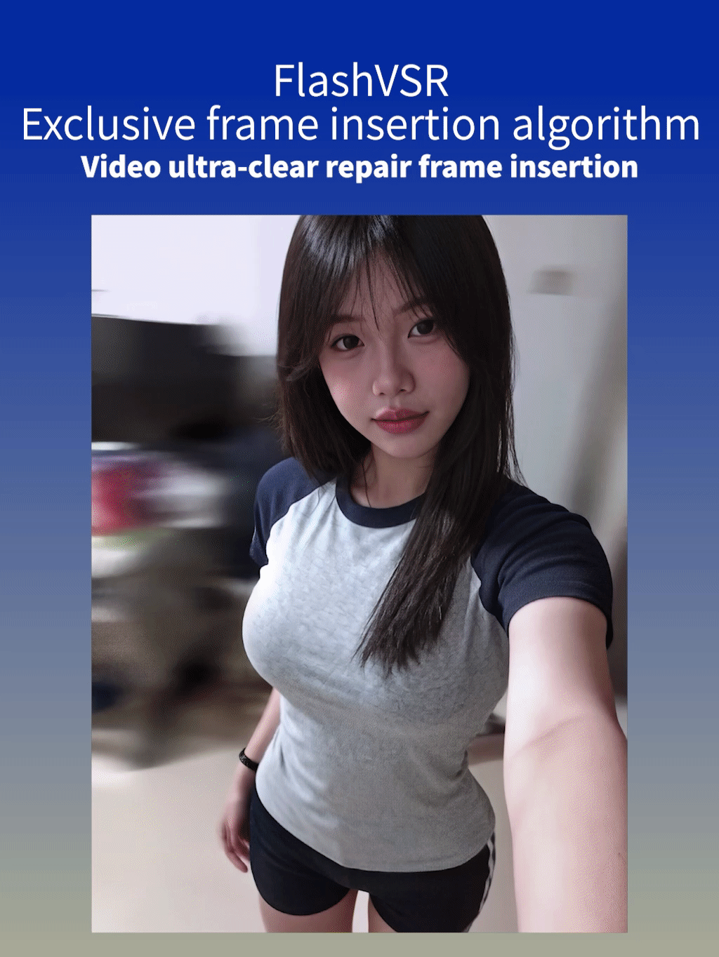 [Video Ultra-Clear Frame Interpolation] FlashVSR Exclusive Interpolation Algorithm (16 frames interpolated to 25 frames)
