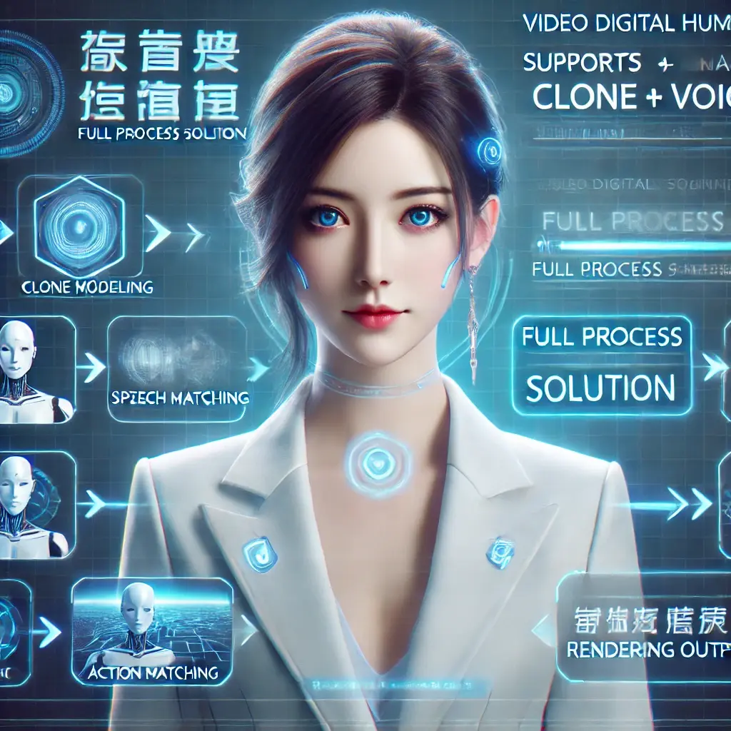 ★Video digital human supports cloning and dubbing