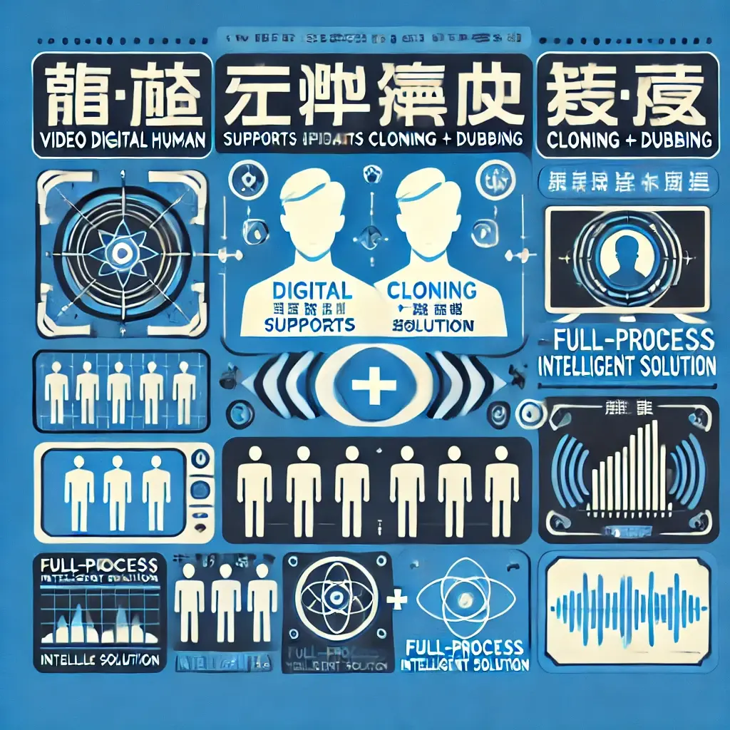 ★Video digital human supports cloning and dubbing
