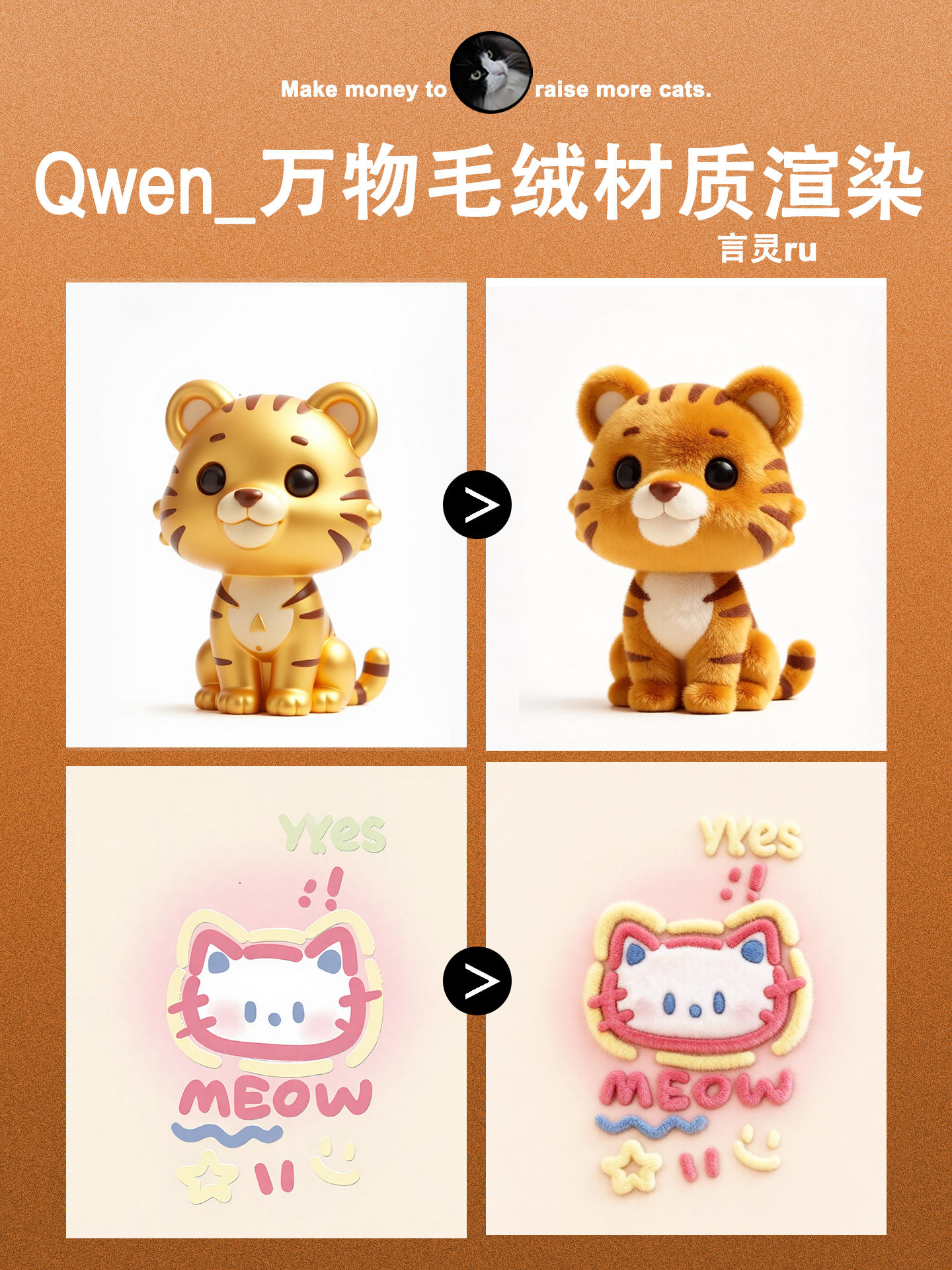 Qwen image edit2509 Plush rendering of all things