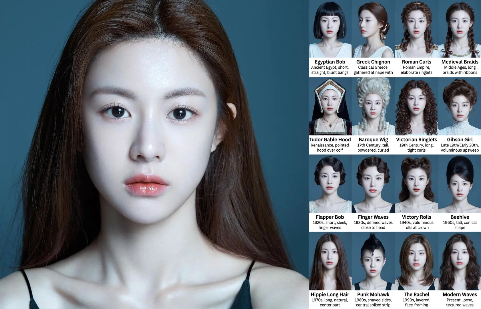 (4K Benchmark 0.15) Nano Banana Pro Hairstyle Design and Traceability V1 (Zhenzhen AI Workshop Edition)