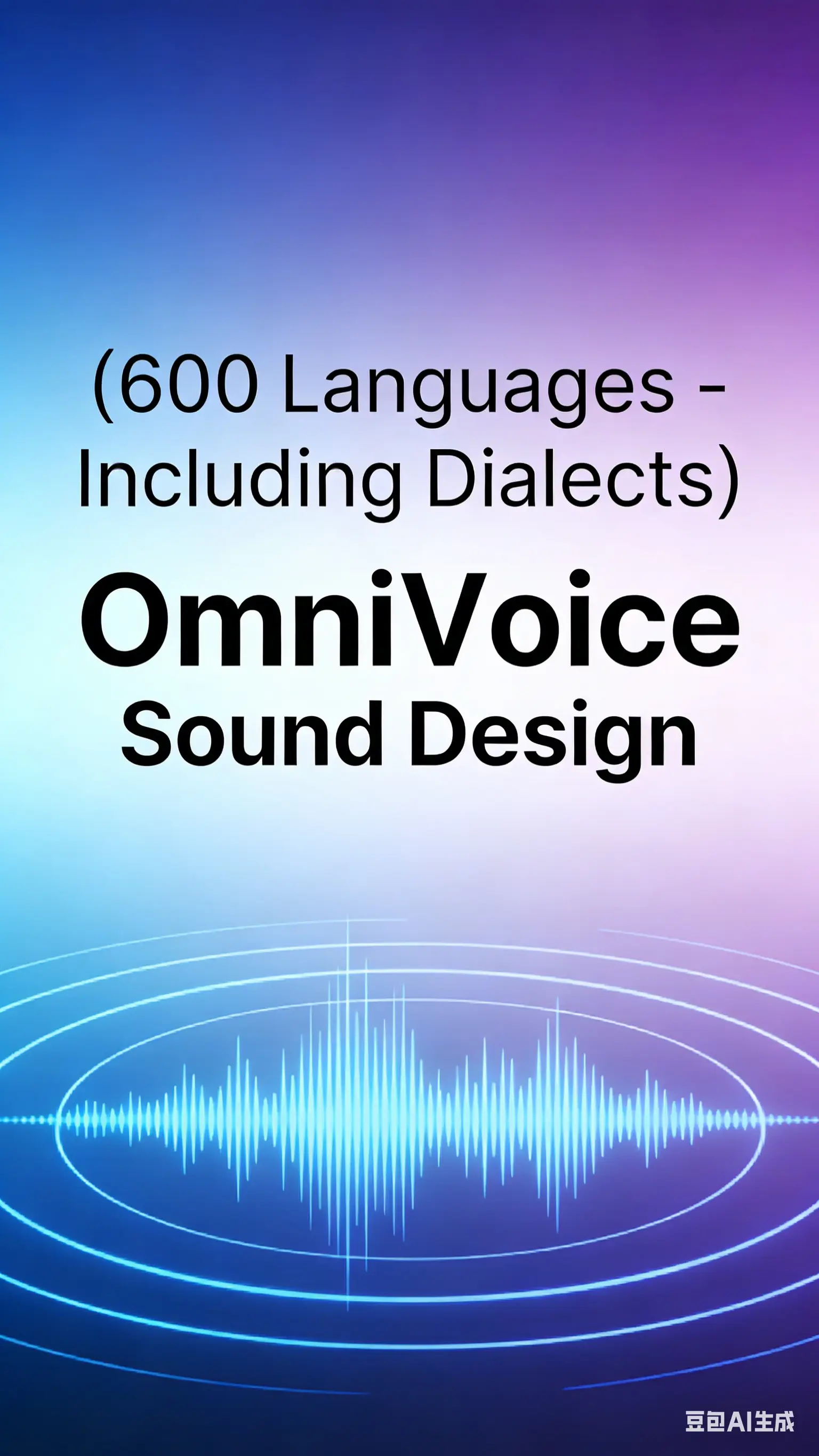 (600 languages support dialects) OmniVoice Sound Design