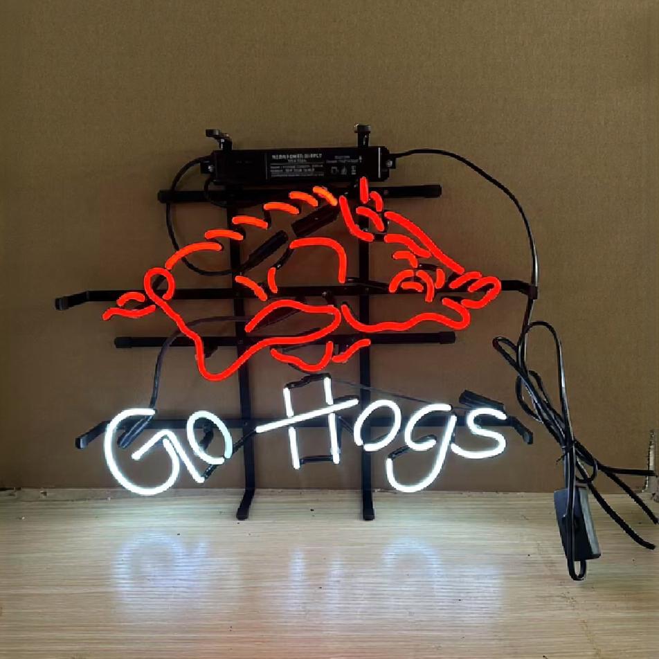 Neon light glowing text