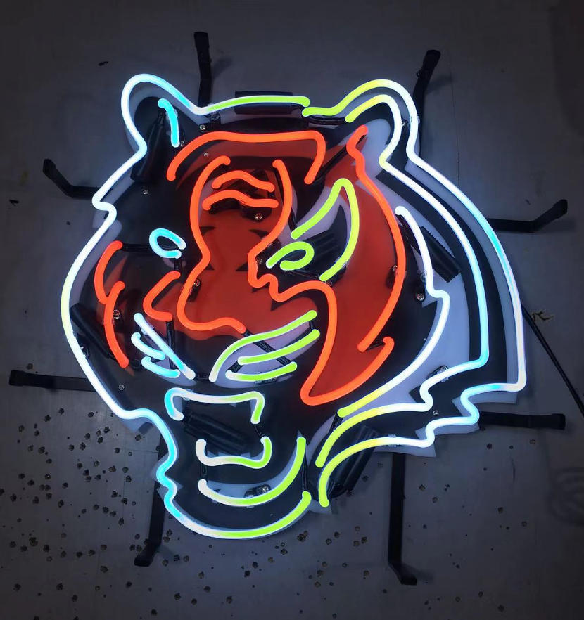 Neon light glowing text