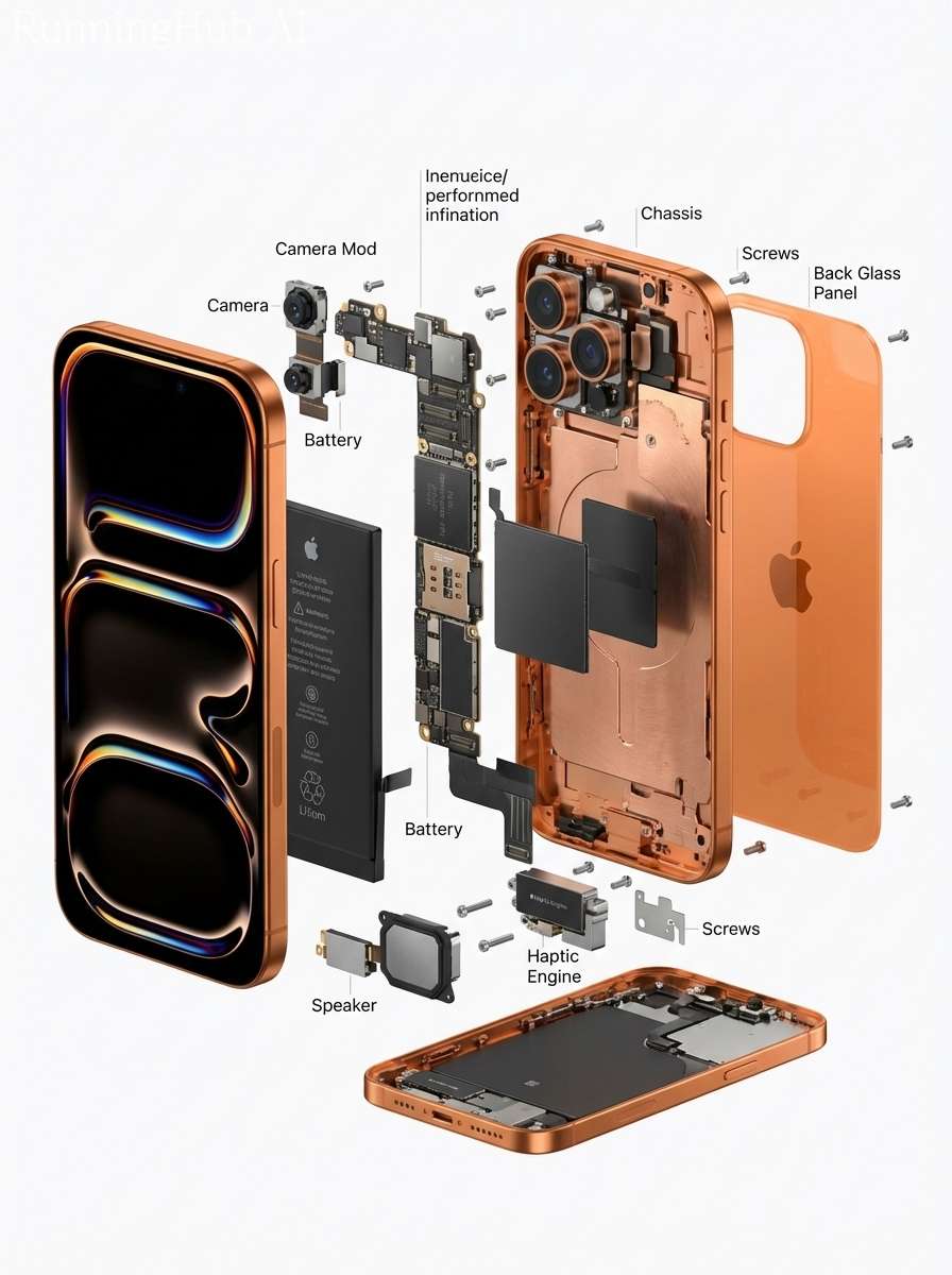 Exploded View App Product | Exploded View Diagram - RunningHub AI Apps