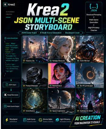 Krea2 JSON Multi-Panel Storyboard