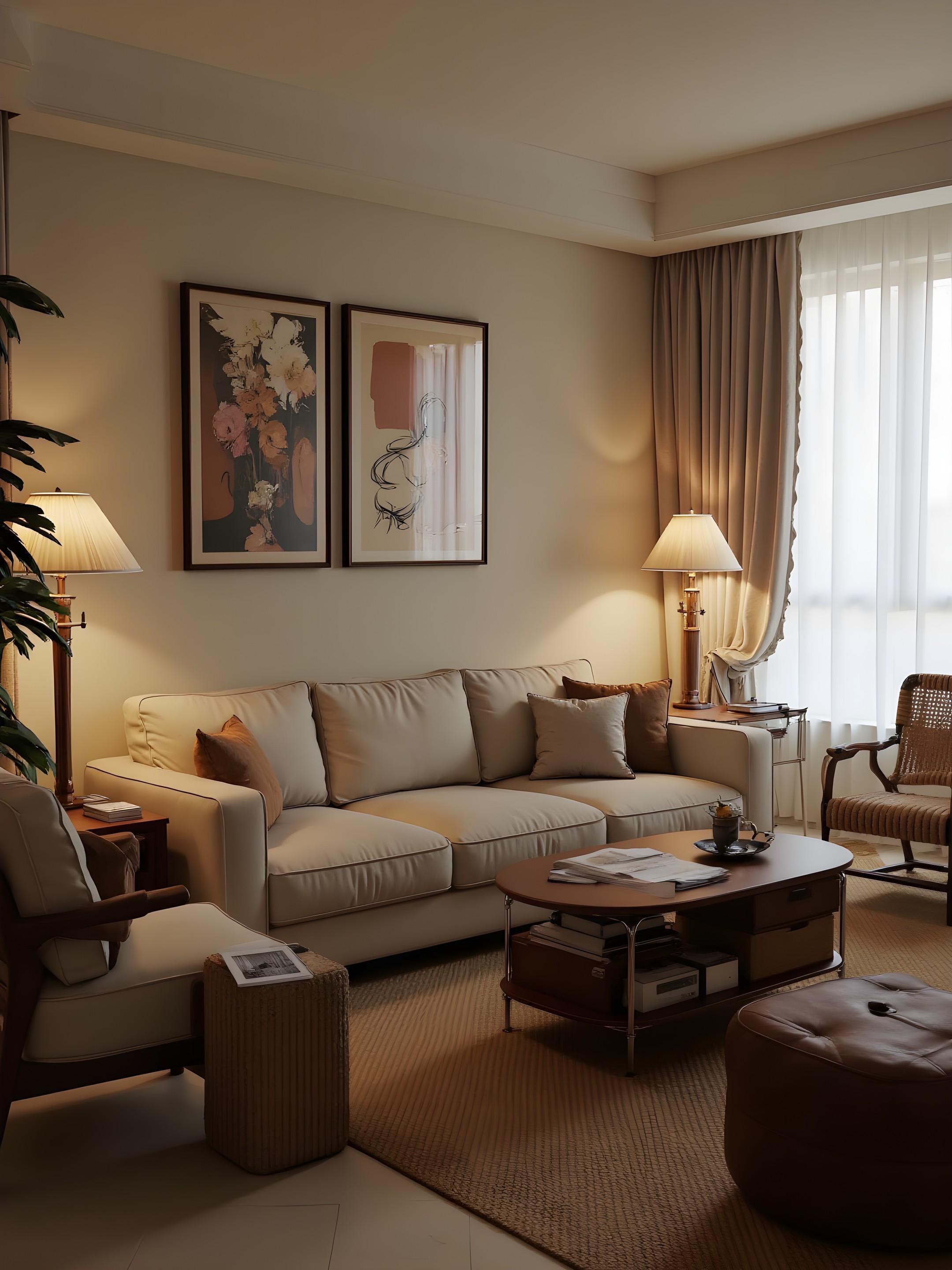 Interior design decoration style old money retro style whole decoration style model