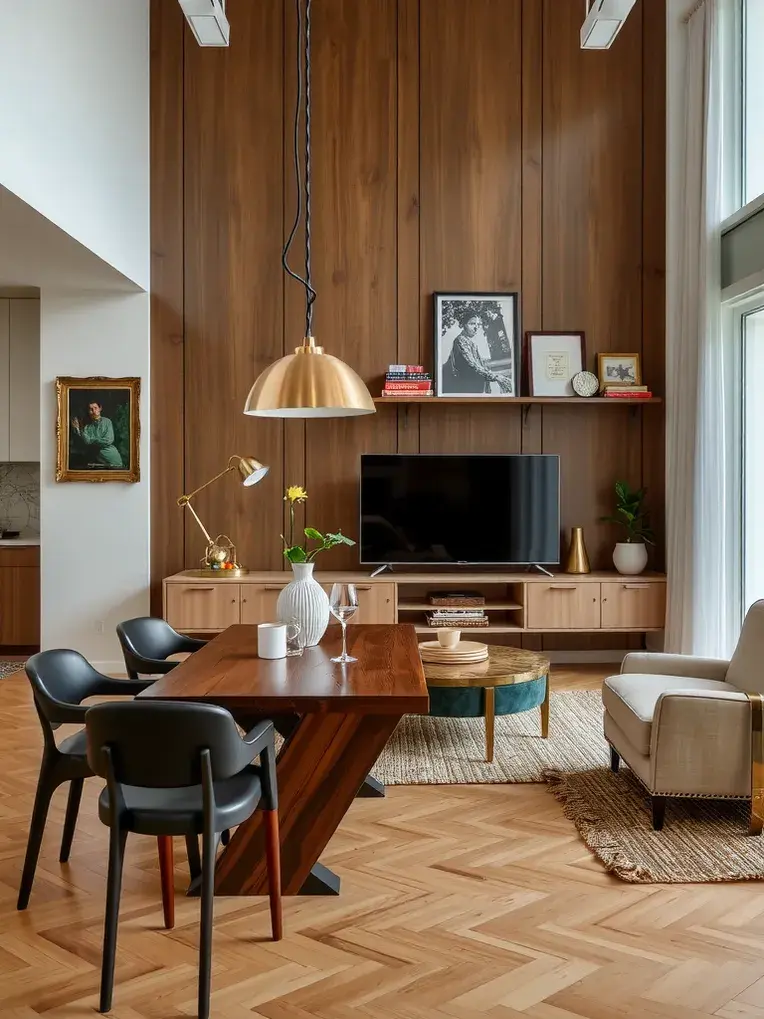 Interior design decoration style Mid-century style dining room_Extreme soft furnishing style