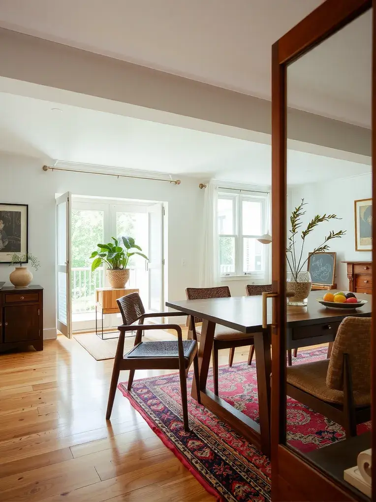 Interior design decoration style Mid-century style dining room_Extreme soft furnishing style
