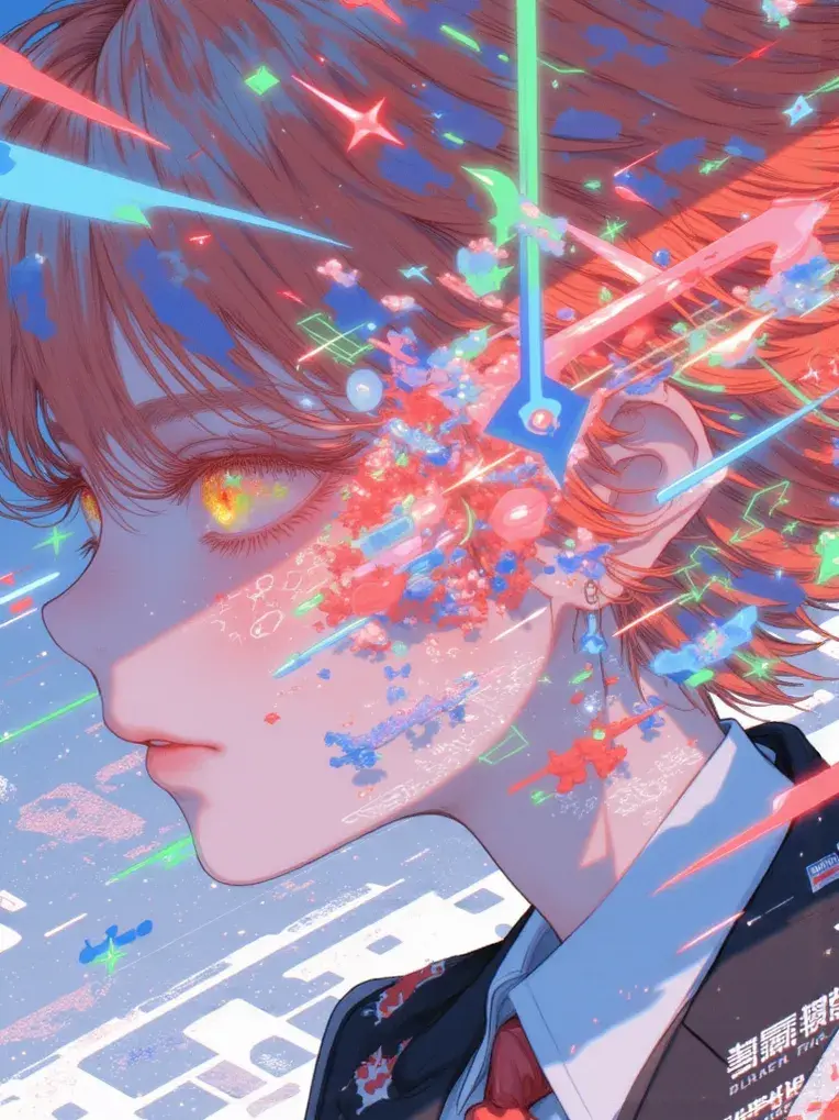 Light-colored Japanese anime portrait
