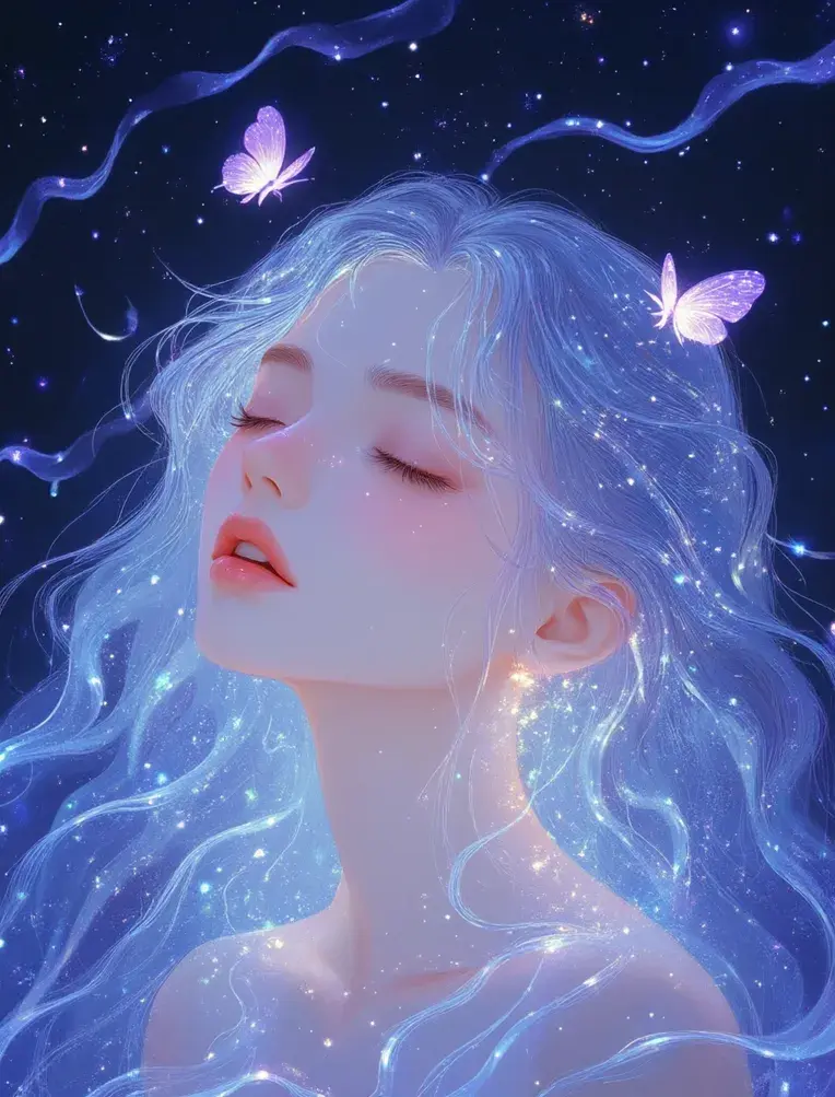 F.1 Beautiful Glowing Girl Illustration Avatar_Glowing Girl Beautiful Avatar_Glowing Girl Beautiful Avatar
