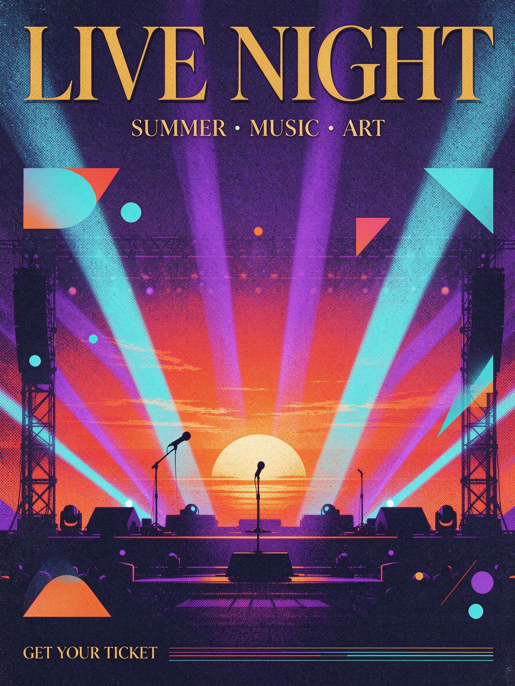 Event Poster Inspiration Example — Retro Concert Style