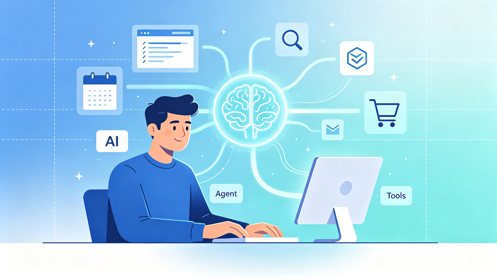 an intelligent executor with a brain at its core, connecting various tools to autonomously complete tasks