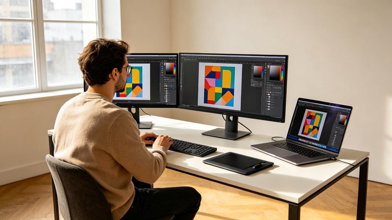 Designers using FLUX.1 Kontext on RunningHub for image creation and editing