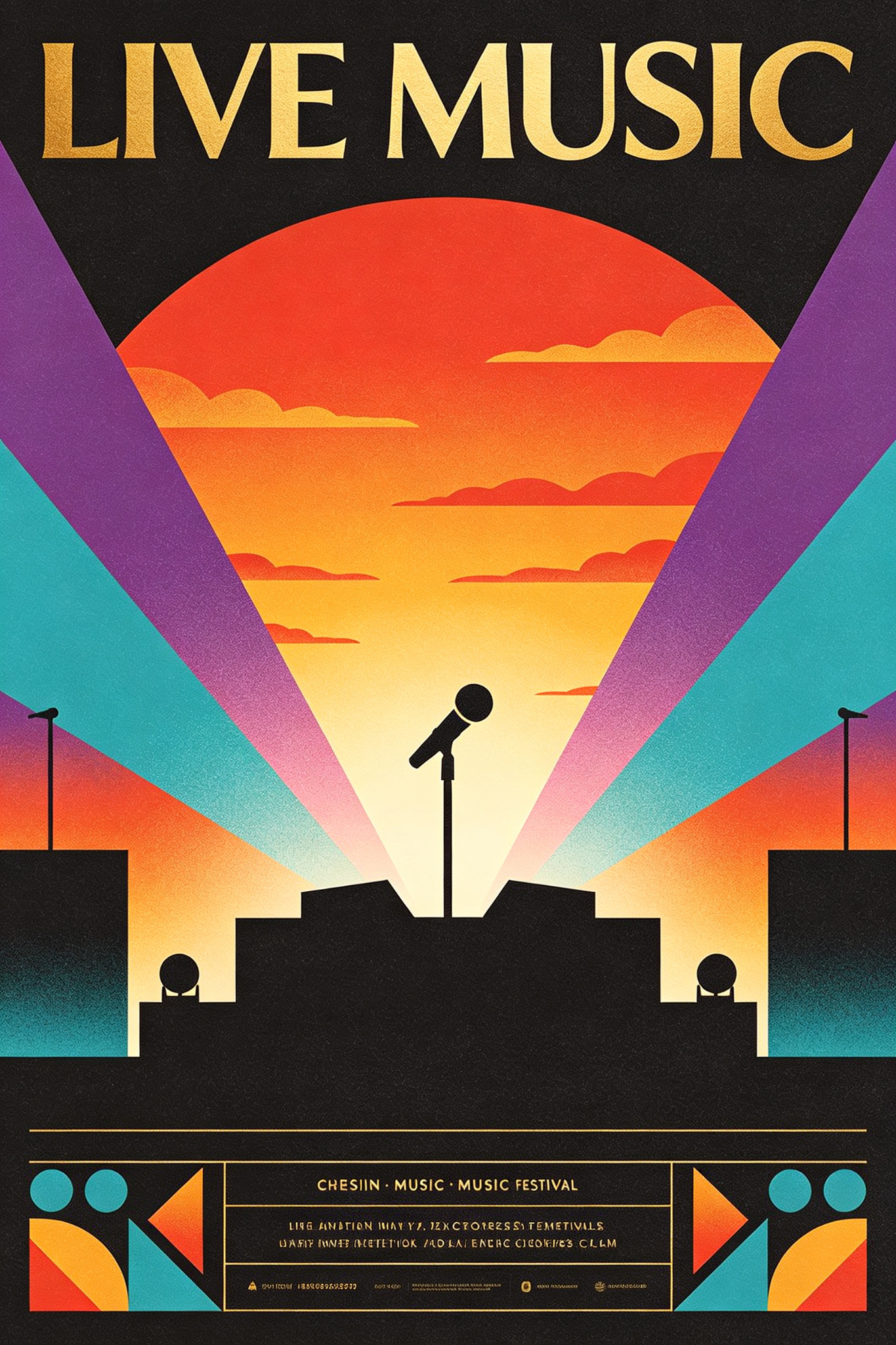 An AI-generated music festival event poster.