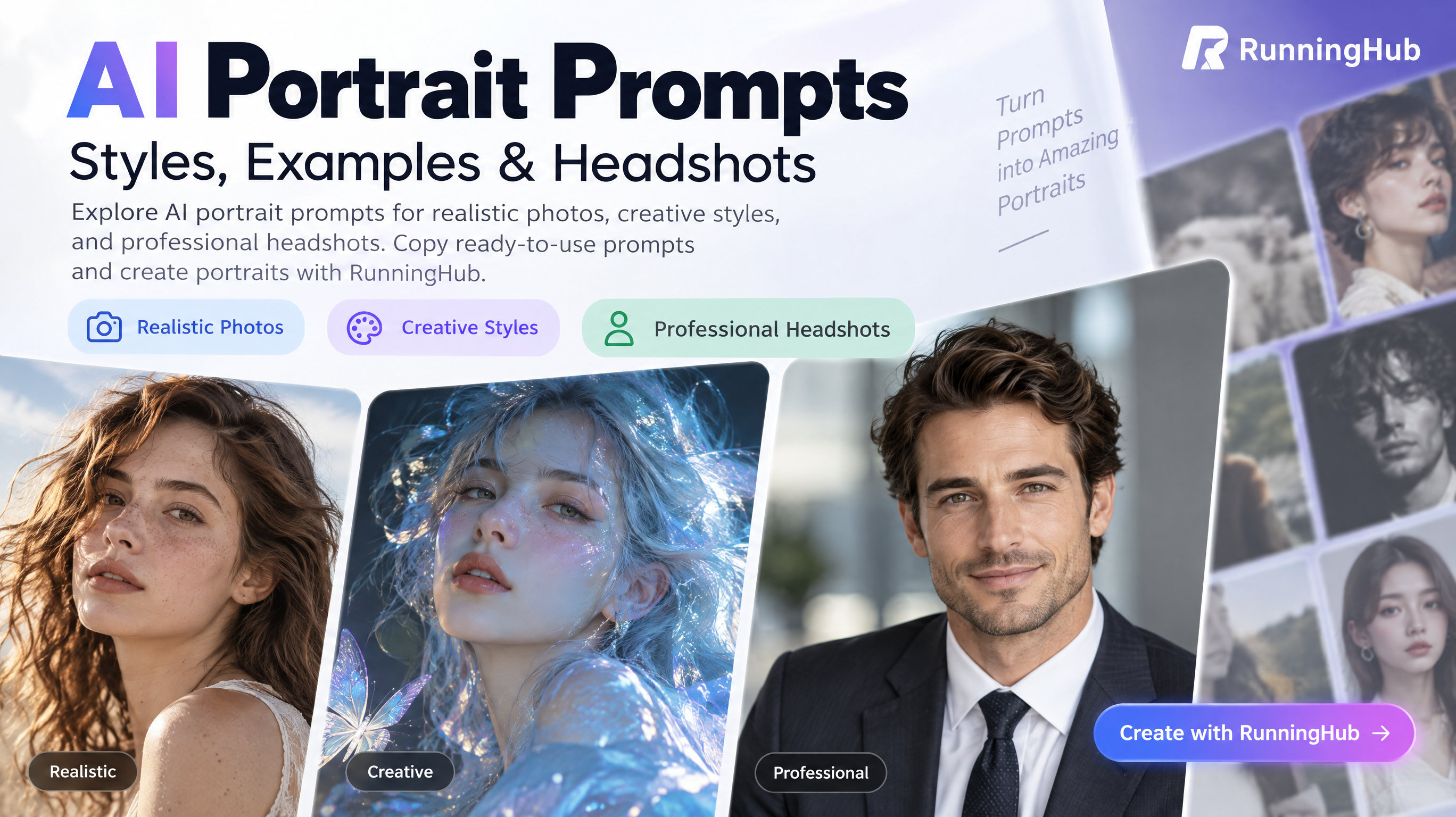 AI Portrait Prompts: Styles, Examples & Headshots