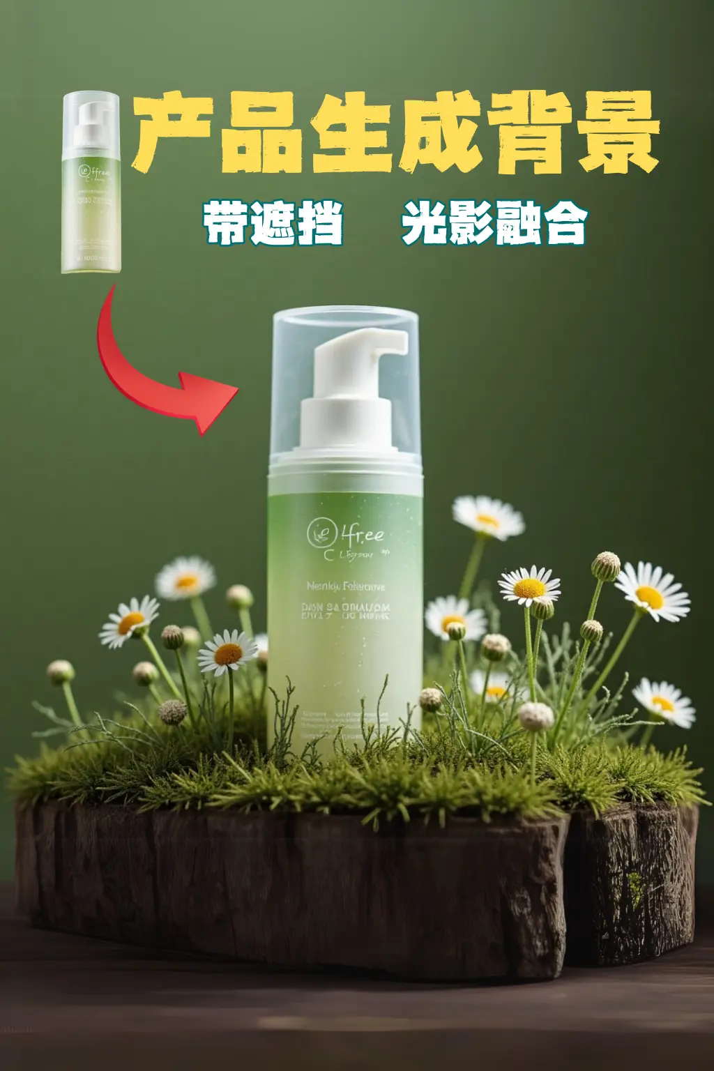 2025" Flux model generates product background images