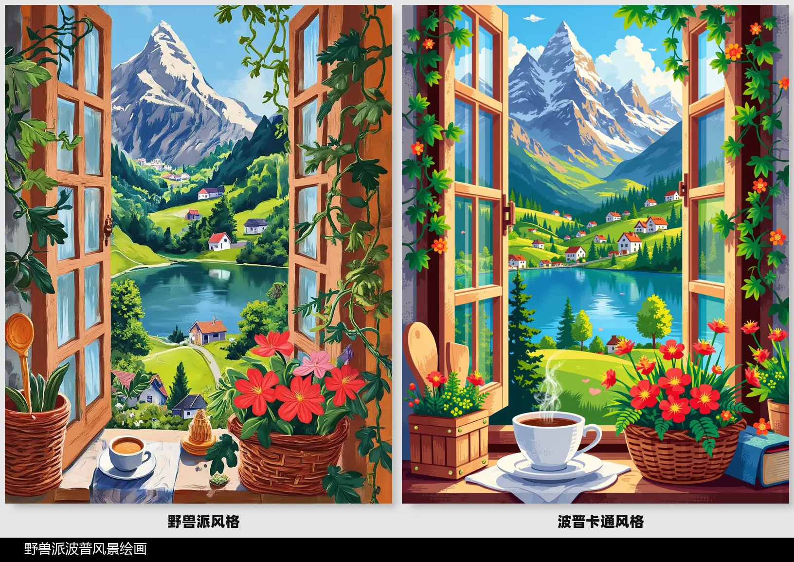 The Beast Pop Landscape Painting