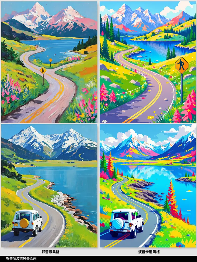 The Beast Pop Landscape Painting