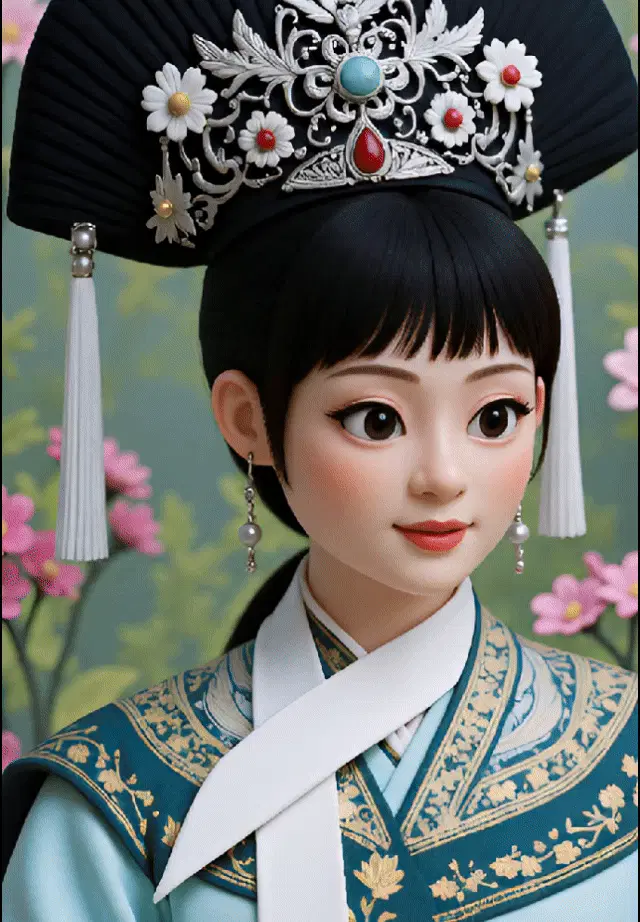 3D cartoon cute ancient costume character