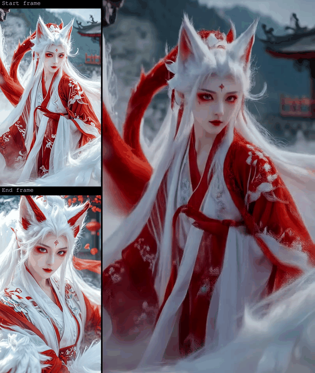 First and last frame, keyframe video  HunYuan video workflow
