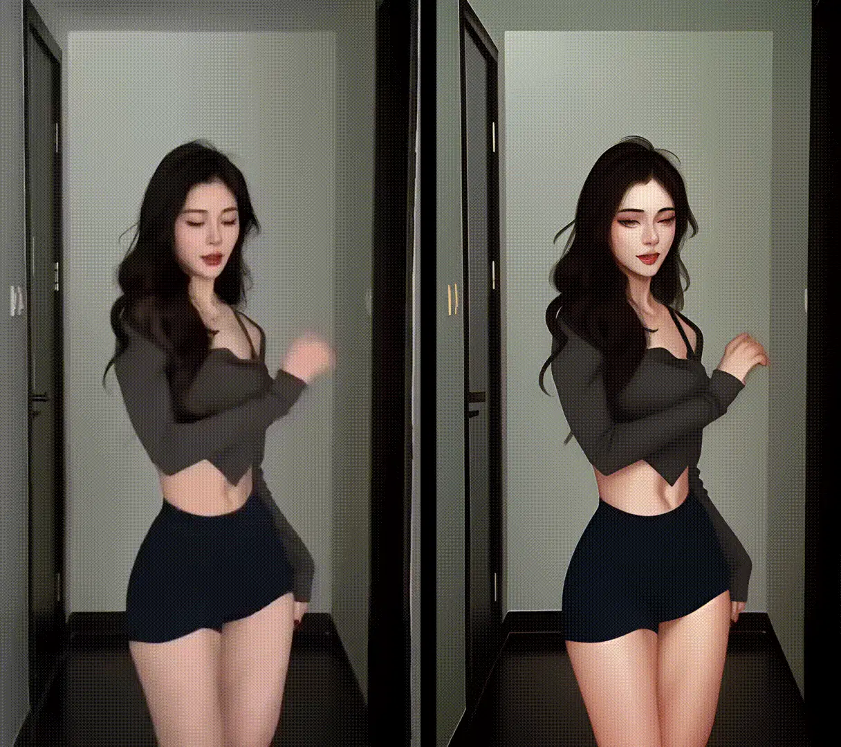 Real person video to anime