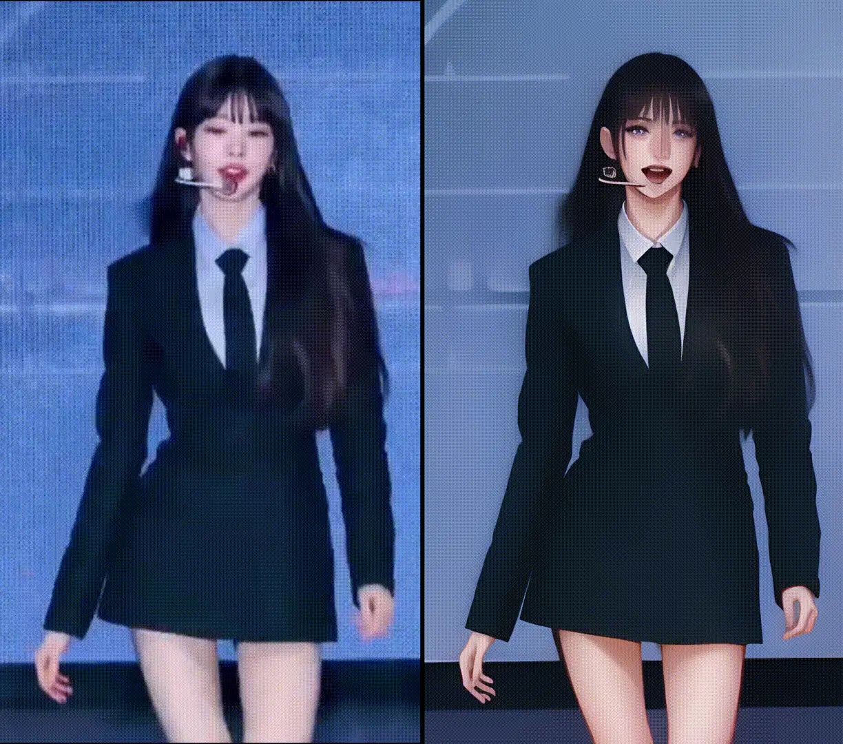 Real person video to anime