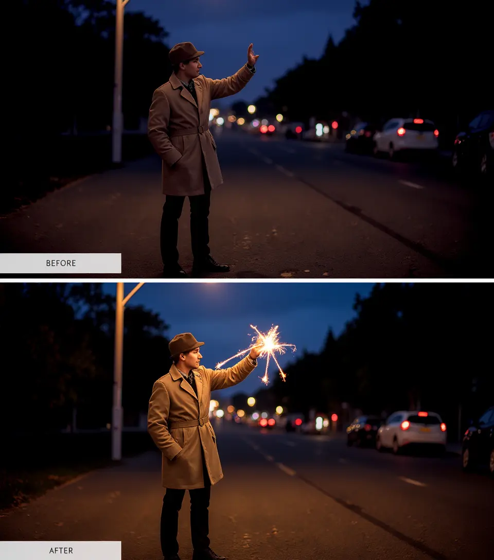Sparklers Visual Effect Fireworks Visual Effect 【Context LoRA】