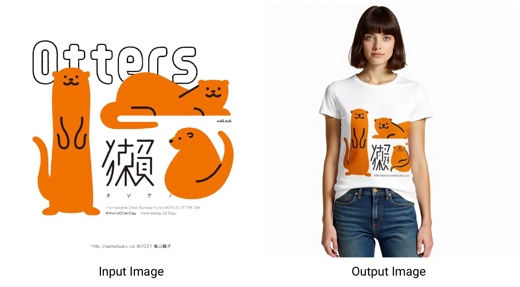 Pattern printed logo migrates to clothing