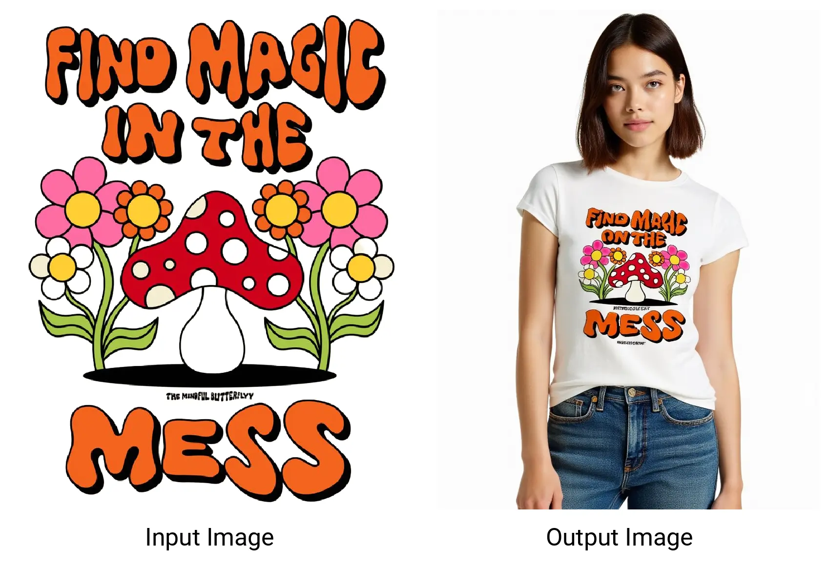 Pattern printed logo migrates to clothing