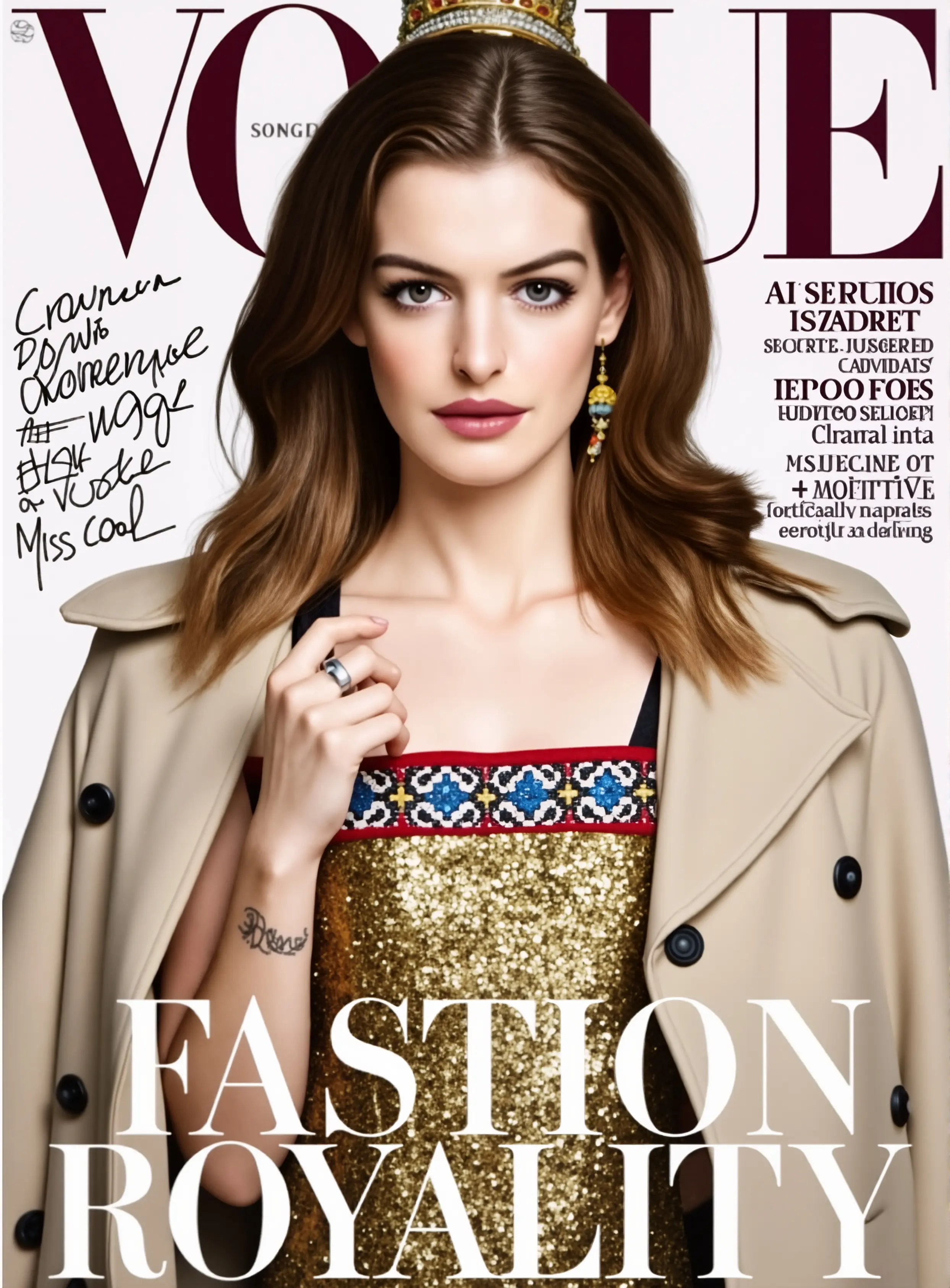 Fashion magazine cover replacement Flux Redux Pulid