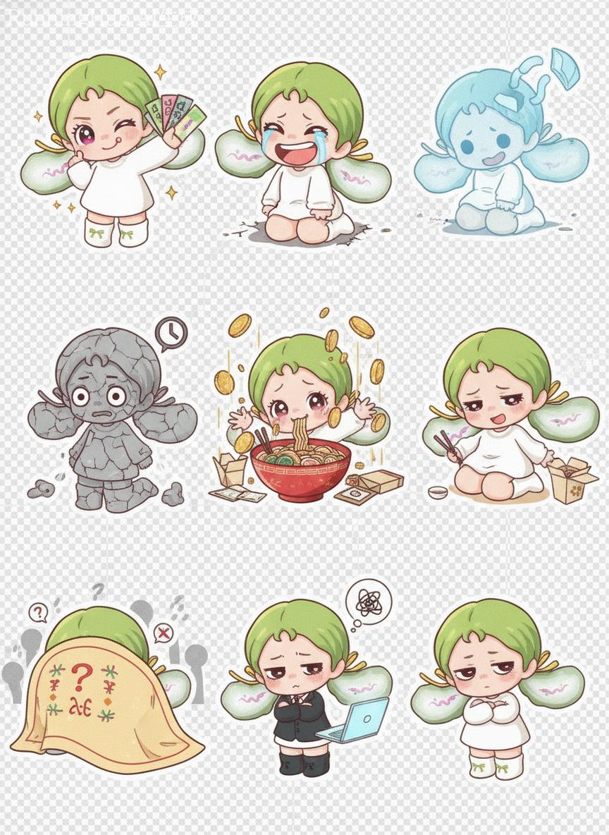Cartoon avatar one-click generation of emoji package