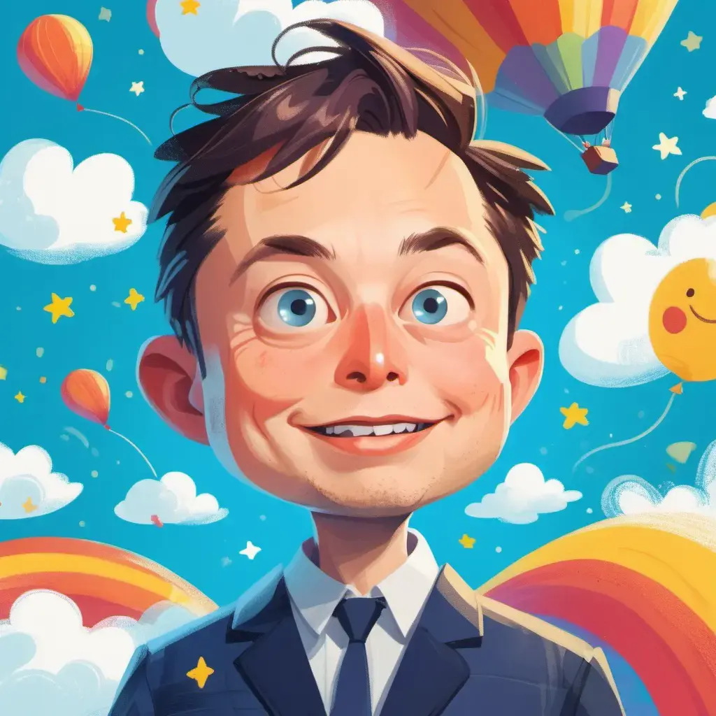 Children's illustration picture book style avatar