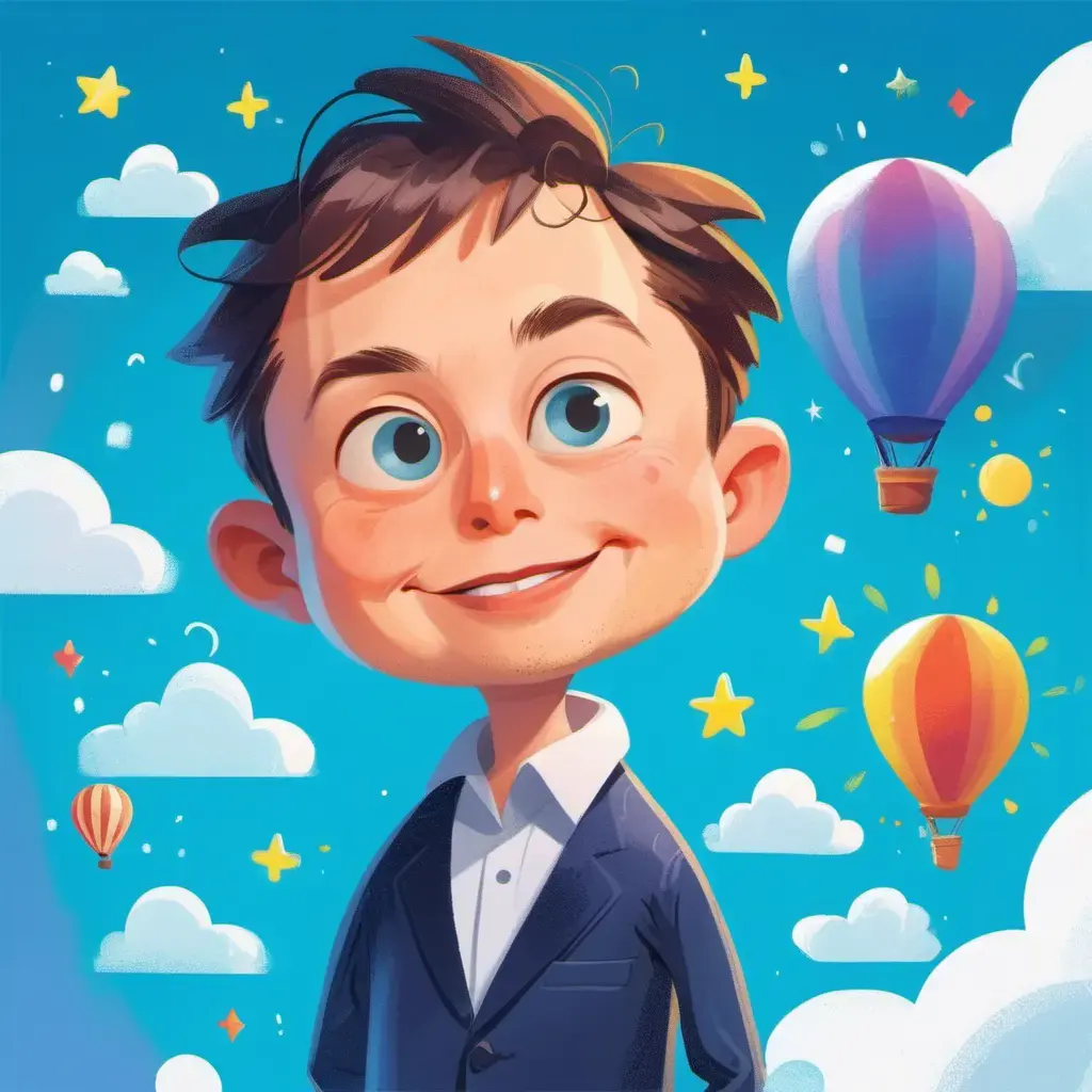 Children's illustration picture book style avatar