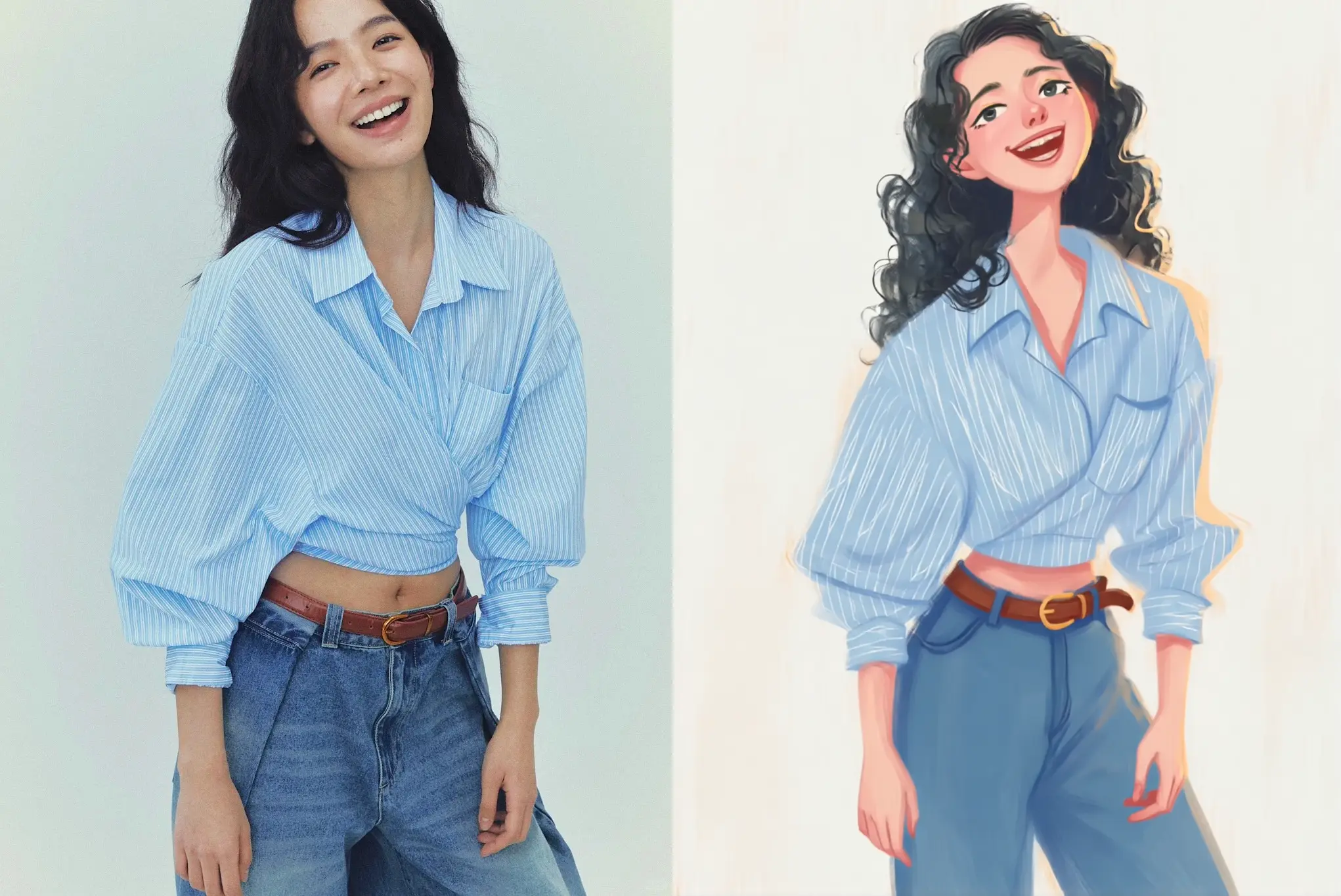 Hand-drawn illustration style_ray_QwenEdit_2511_example workflow