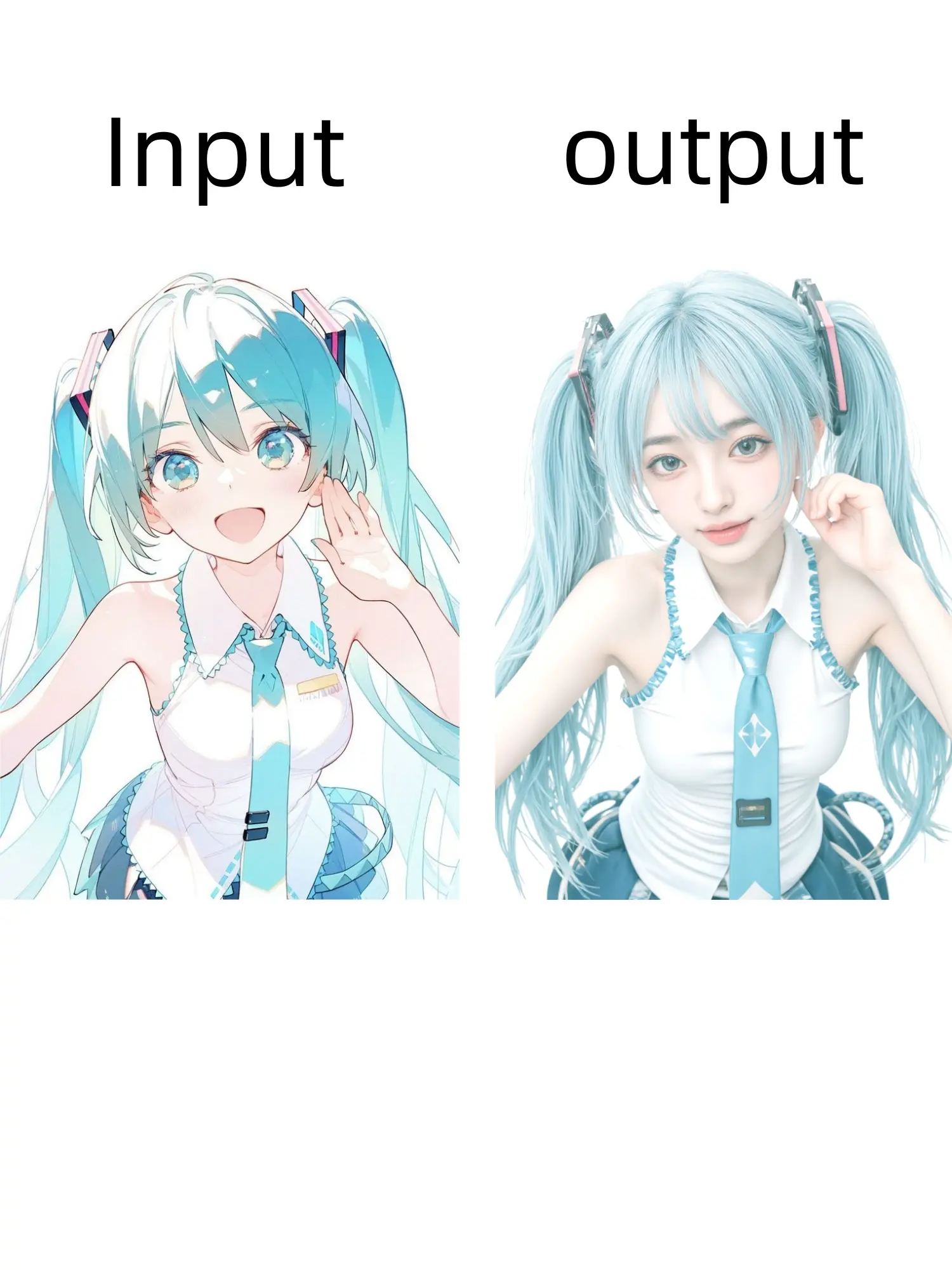 convert anime pic to realistic photo