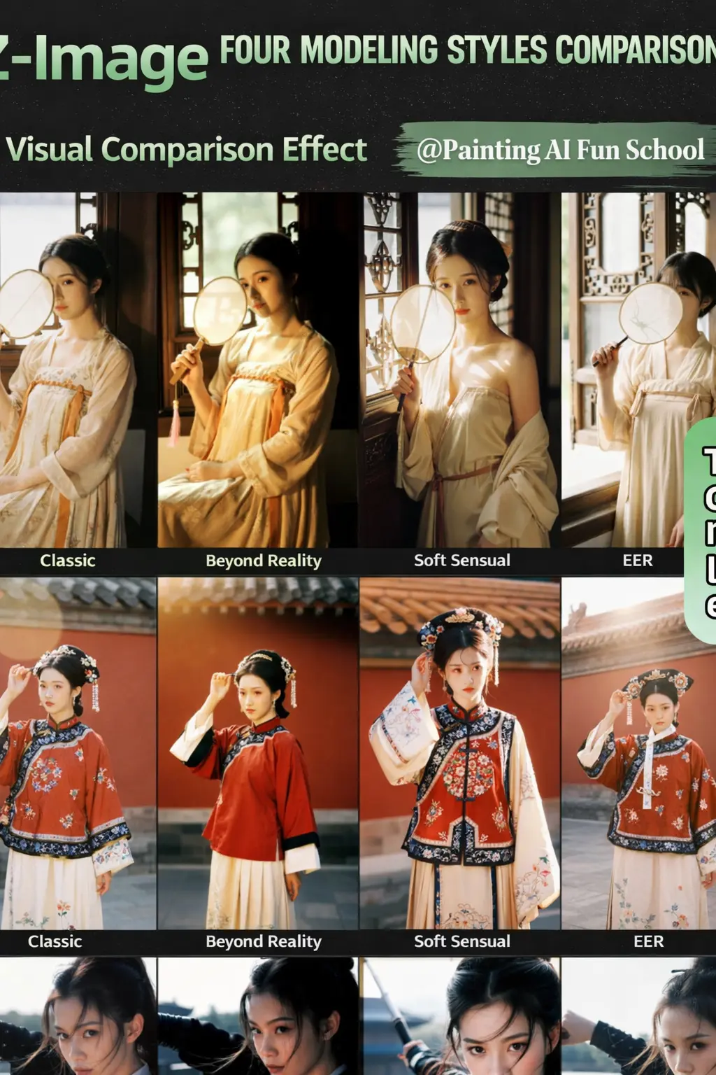 Z Image Four Models Text-to-Image Comparison (Original, Real Fantasy, BEYOND REALITY, Red Tide)