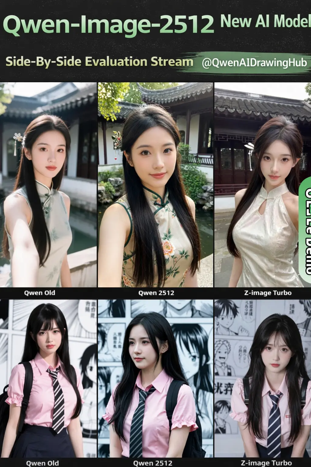 Qwen2512 Vs Qwen Old Vs Z image horizontal comparison flow