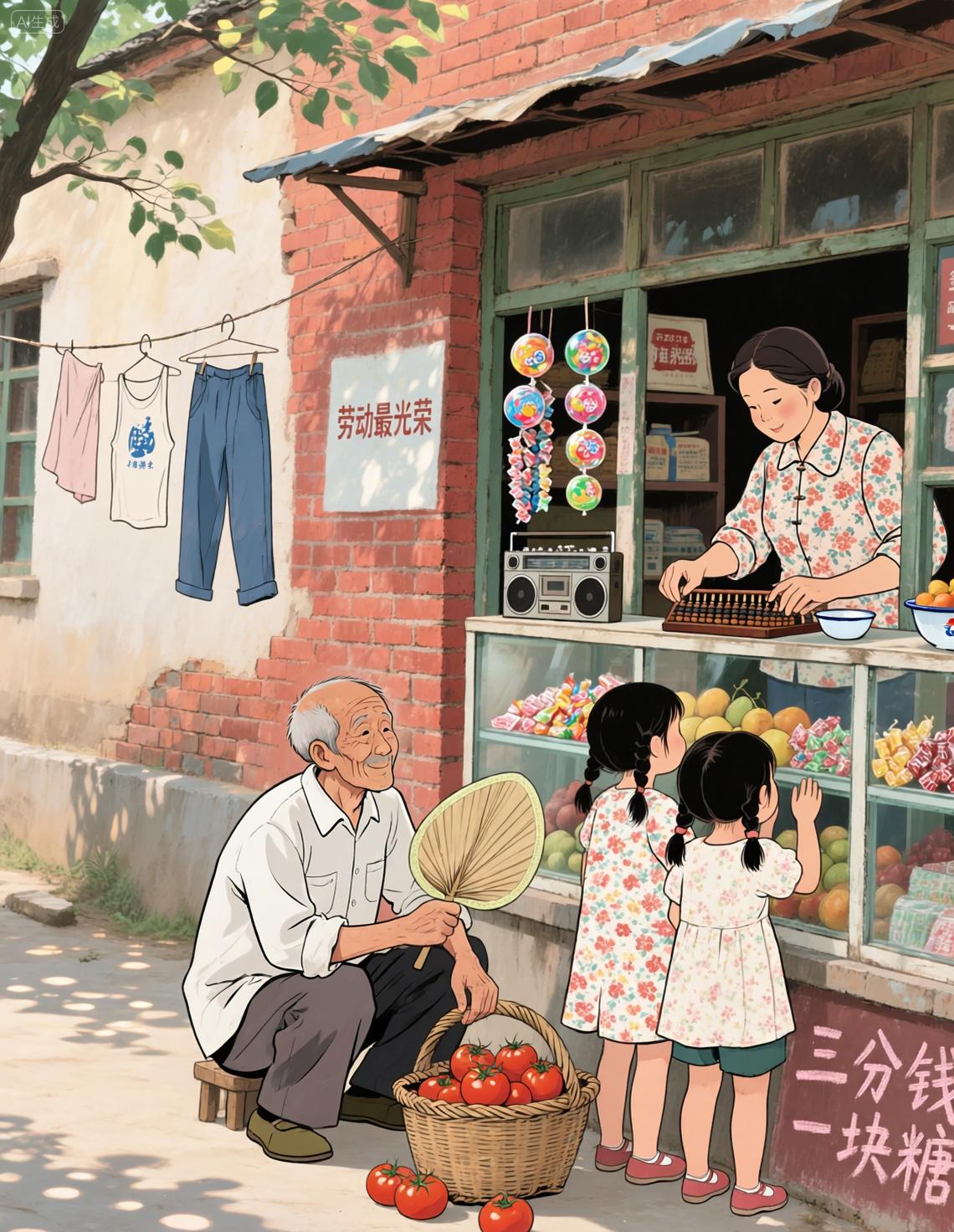 【Qwen Image】QY 80s retro healing style_anime style