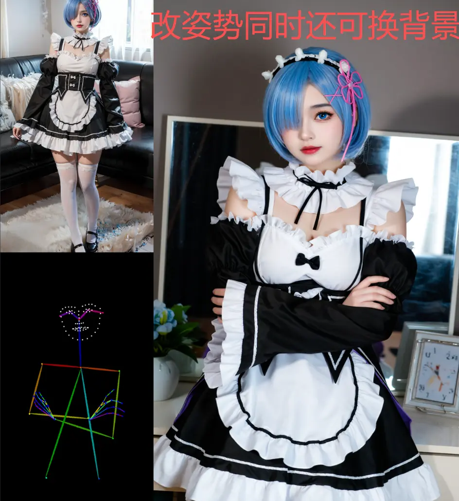 Model poses can be freely modified with great success workflow (qwen edit)