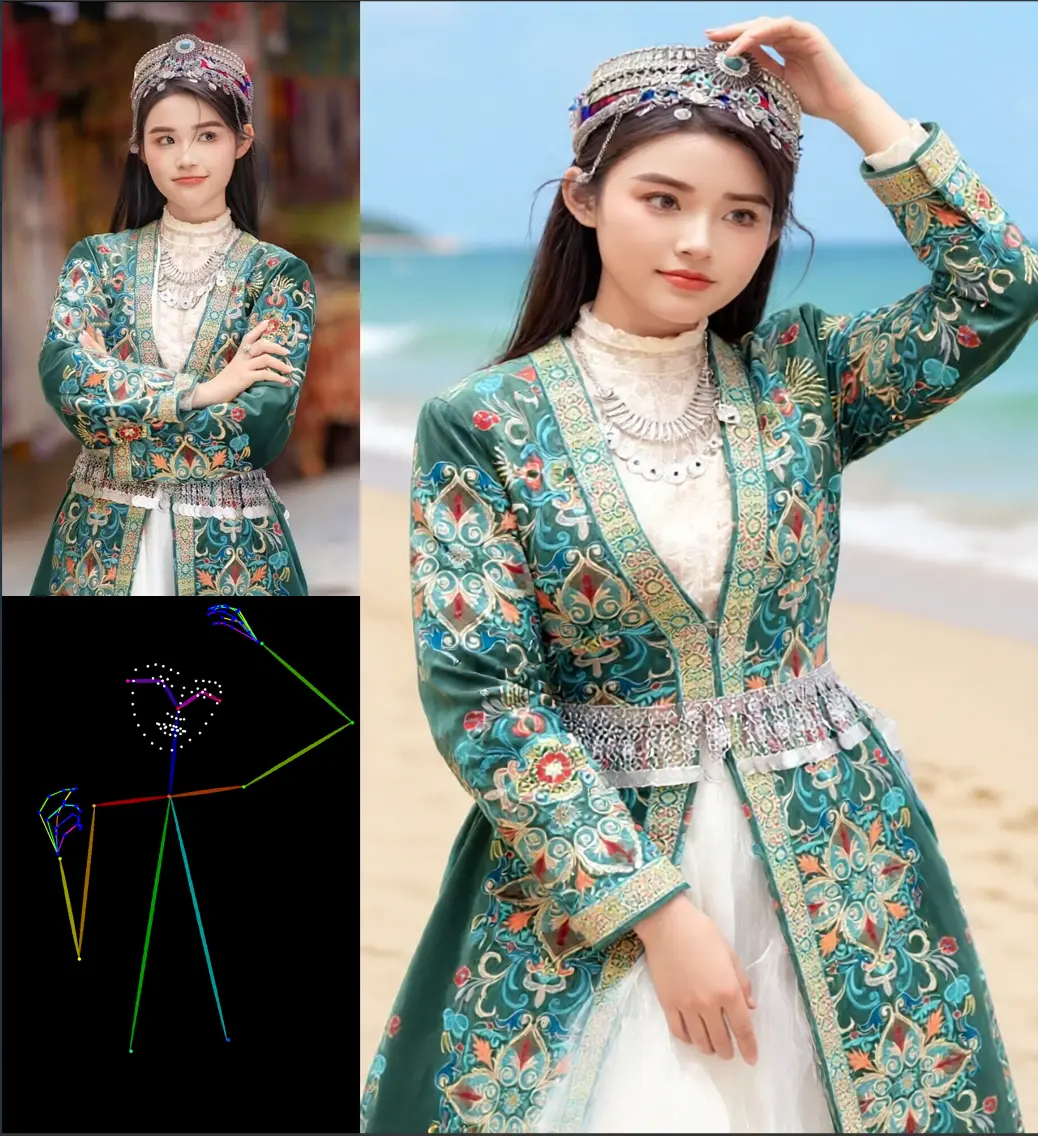 Model poses can be freely modified with great success workflow (qwen edit)