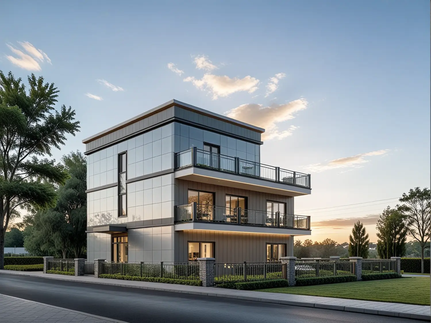 One-click outdoor perspective rendering