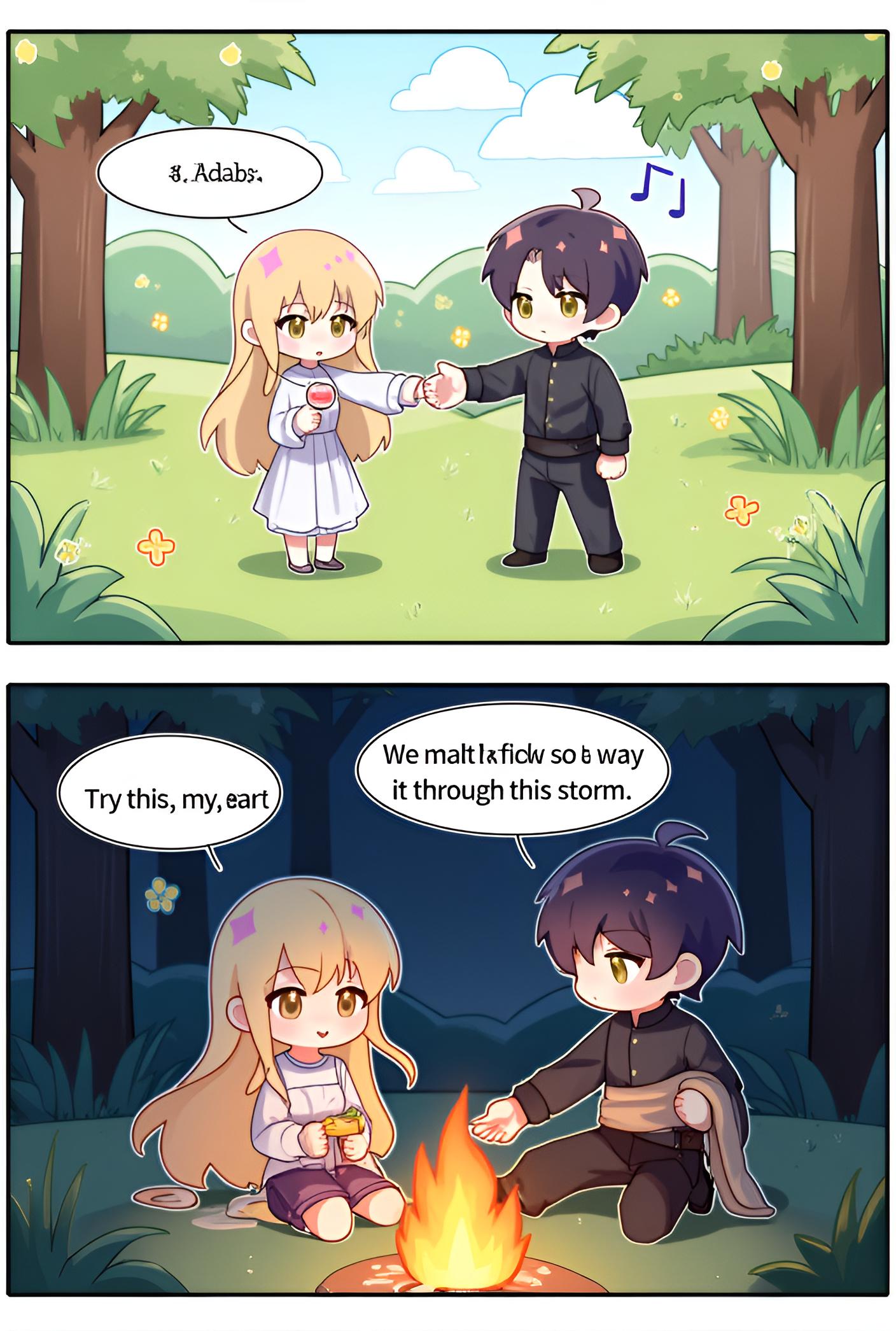 Cute four-panel comic 4koma