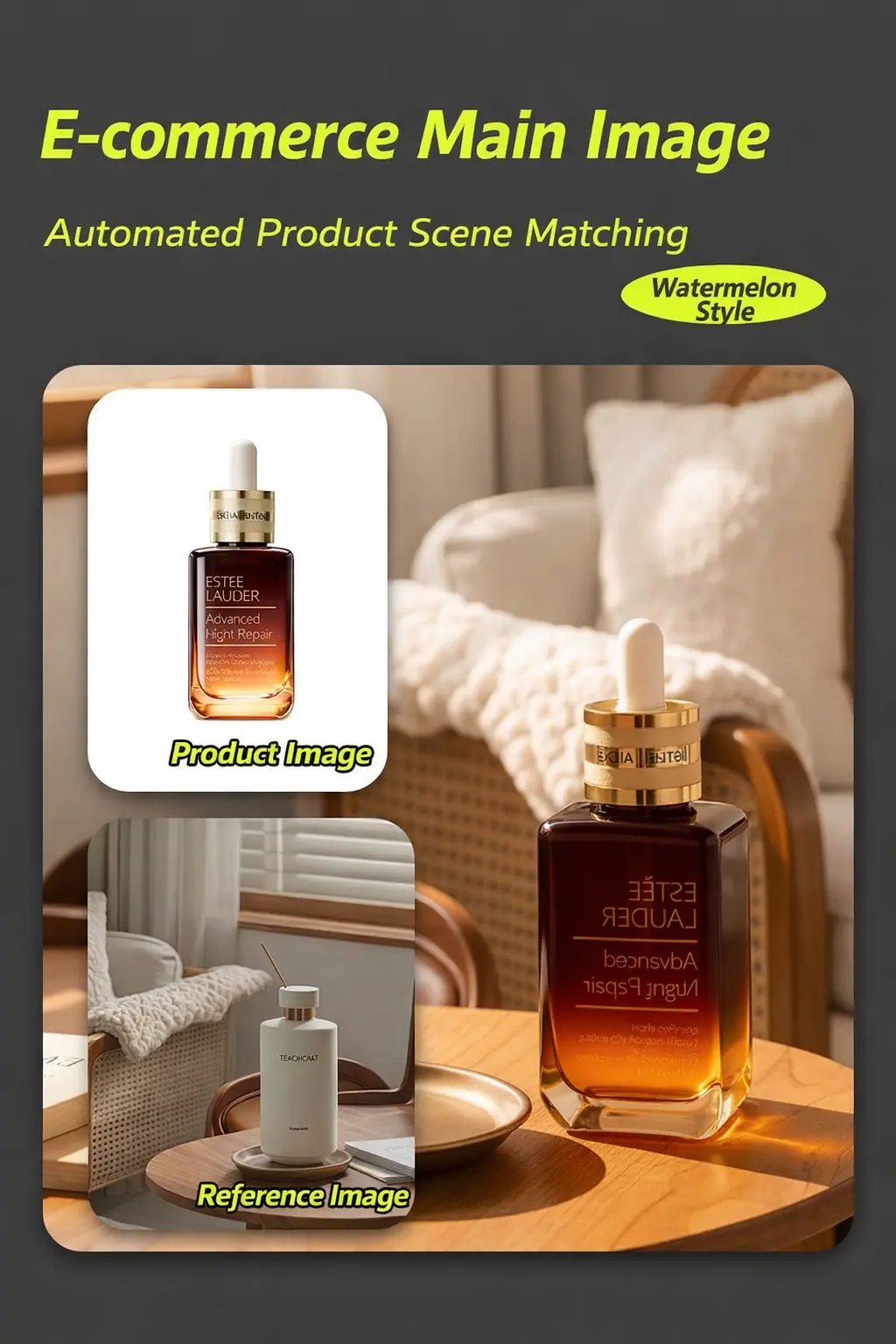 E-commerce product main image Automatic matching scene