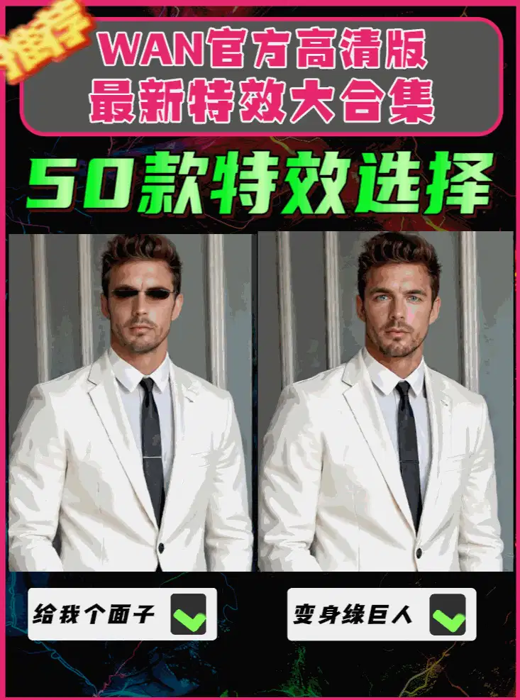 60 Popular Video Effects Collection Tongyi Wanxiang WAN2.1 Image-to-Video StarAi
